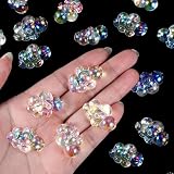 Sibba 20 Pcs Tiny Fake Bubbles for Dollhouse Mini Bathtub, Fake Bubble Clusters Dollhouse Accessories AB Colors Acrylic Bubble Cloud Beads Bubbles Decor for Fairy Garden Beach DIY Craft