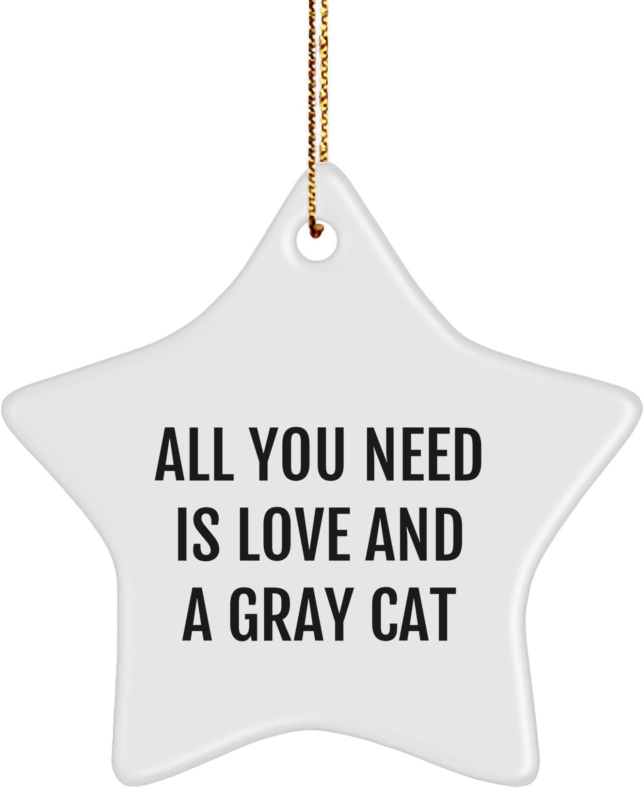 Love and Gray Cat Brilliance Star Ornament Gifts for Women Friends Coworkers Family from Gray Cat Lovers