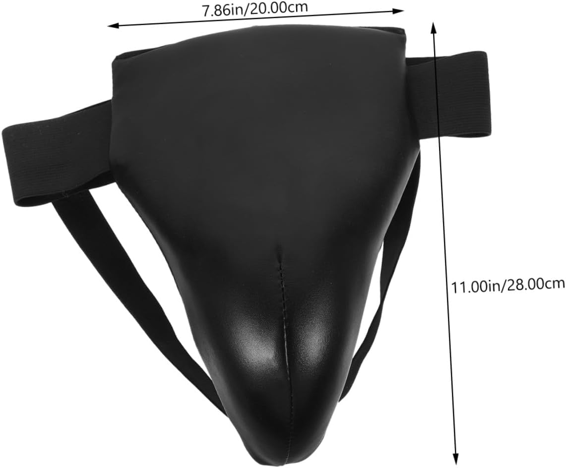 Training Groin Protector Groin Guard for Men and Women, Comfortable Portable Crotch Protector Impact-Resistant Padding, Black Medium, Suitable for Karate Taekwondo MMA Martial Arts
