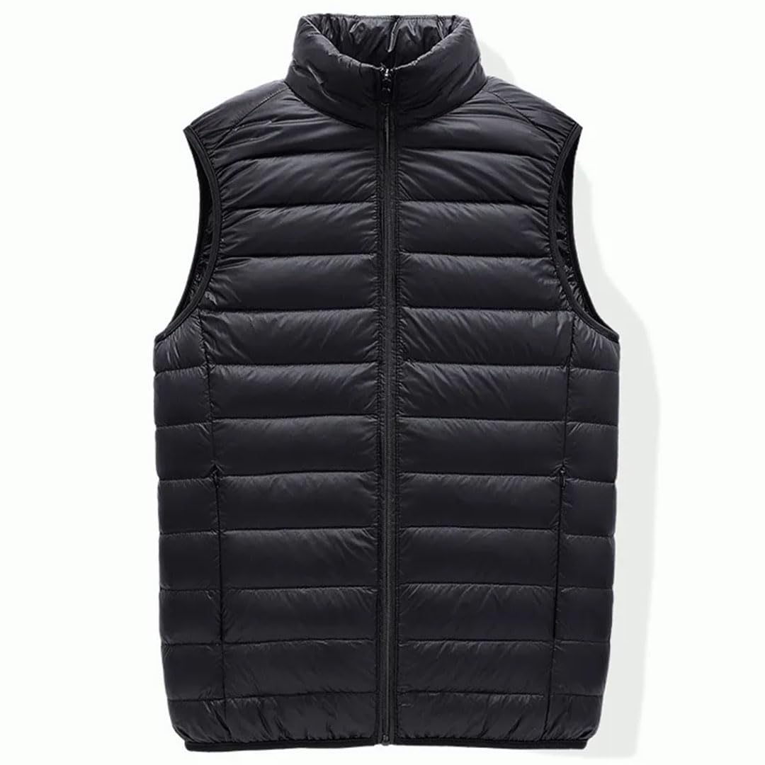 Vogrtcc Chaqueta De Plumón Chaleco Chaqueta Ligera Hombres Abrigo Fino De Plumón De Pato