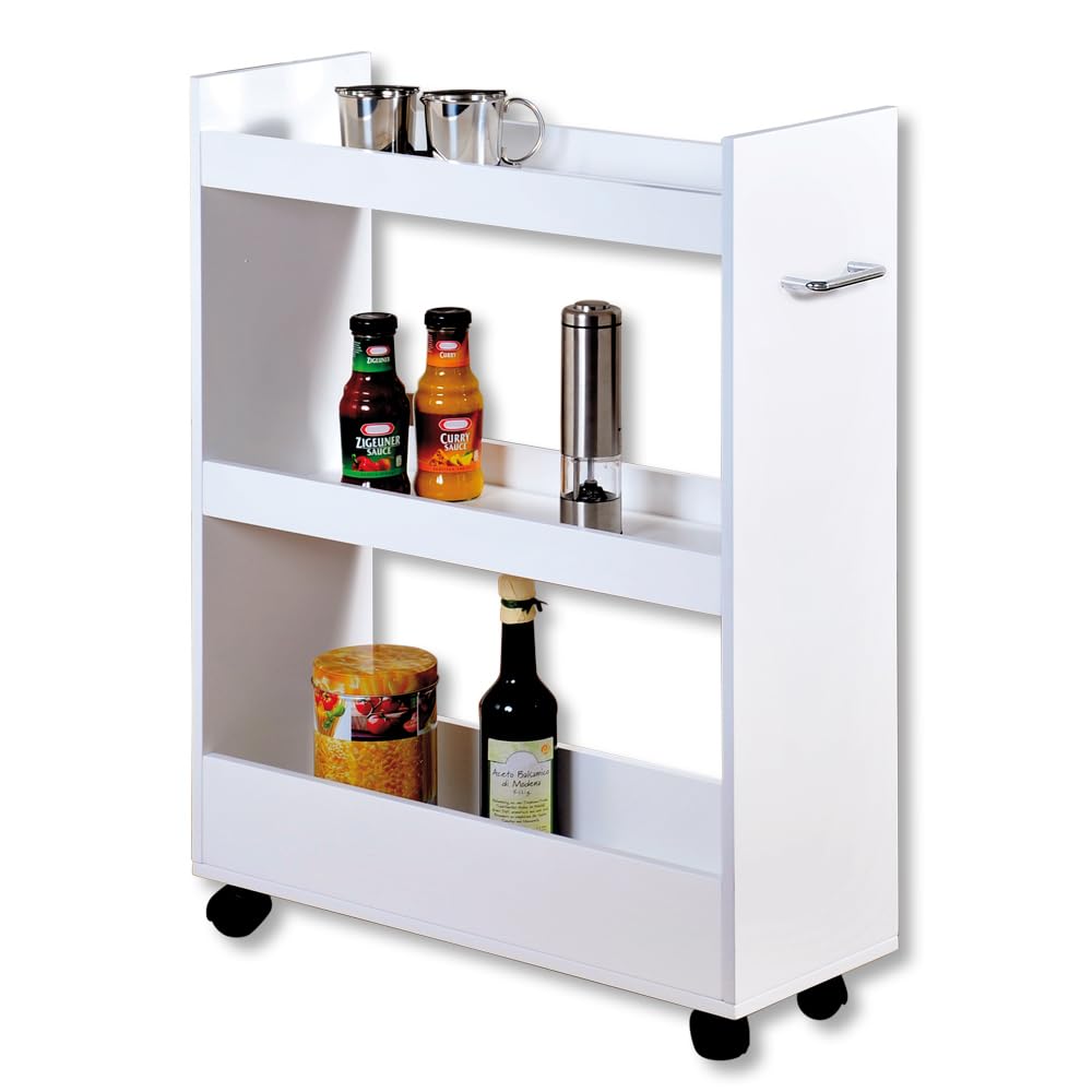 Kesper Recess Shelf, Material: FSC-certified chipboard, melamine-coated, dimensions: 50 x 15 cm, height: 79 cm, colour: white, 24854 13