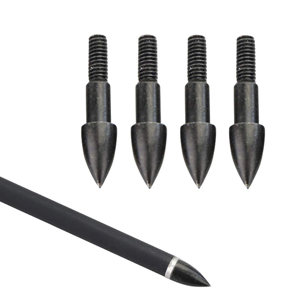 SHARROW 24pcs Archery Arrow Tips Arrowhead Field Bullet Points 75 Grains Broadheads for Targeting Practice Carbon Arrows