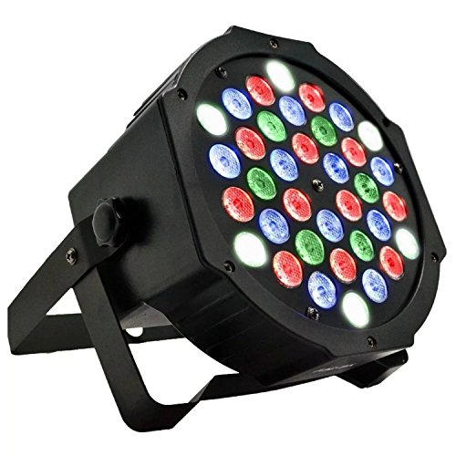 LED PAR Refletor 36 Leds RGBW DMX Painel Digital Canhão de Luz Slim com Strobo