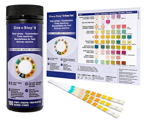 One Step 100 x Test de Bandelettes de santé - multi 10 paramètre - avec une carte de référence