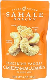 Glazed Mix,Tangerine Vanilla Cashew-Macadamia, 4 oz- pack of 4