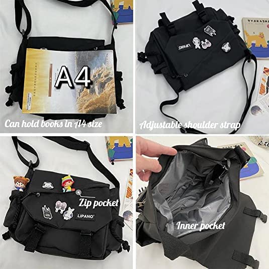 Bolso bandolera de nylon kawaii para mujer miniatura 6