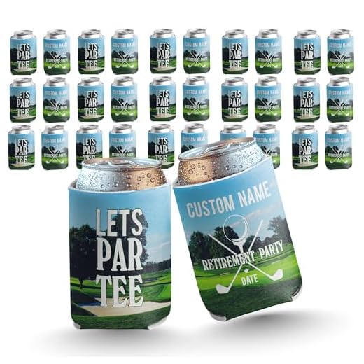 Custom Golf Party Can Coolers Set of 10