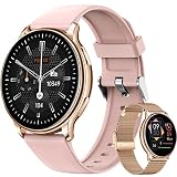 Smart Watch for Women with Bluetooth Call Voice Assistant,Fitness Tracker with Heart Rate Sleep Moni