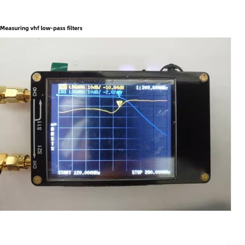 Analizador de red vectorial 10kHz-1.5GHz VNA-H4 Probador de RF de mano con pantalla táctil para antena de radio jamón Medición SWR para almacenamiento de datos Smith Chart