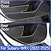 LUNQIN Car Door Anti Kick Pad for Subaru WRX 2022 2023 2024 2025 2026 Accessories Carbon Fiber Style Leather Sticker Door Sill Protector Cover Edge Guard Side Mat Interior Dirty