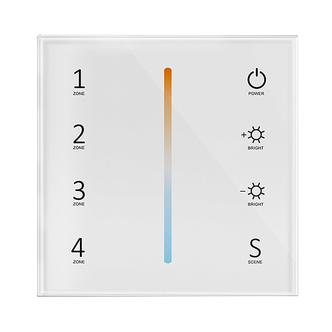 White 4 Zone 2.4GHz RF Remote Control 100-240V AC Input DMX512 Signal Output, for CCT LED Strip Lights