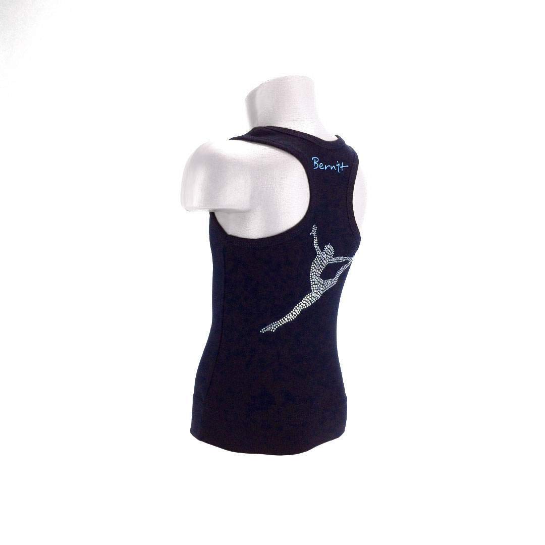 Rhythmische Sport Gymnastik Tank Top mit Gymnastik Motiv (auf dem Rücken) 12-14 (158-164cm)