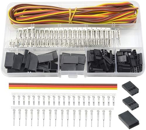 WMYCONGCONG 30 Kits Servo Plug Connector Servo Cable Wire Connector Male Female Kit w/ 16Ft 22Awg Servo Wire Compatible with Futaba Style Servo Connector
