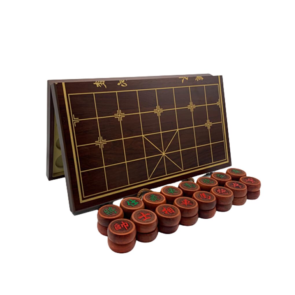 Scacchi Giochi da Tavolo Cinesi Tavolo Professionale Ricreazione familiare Intrattenimento Campeggio Pieghevole Portatile Tematico, Faggio, 60#