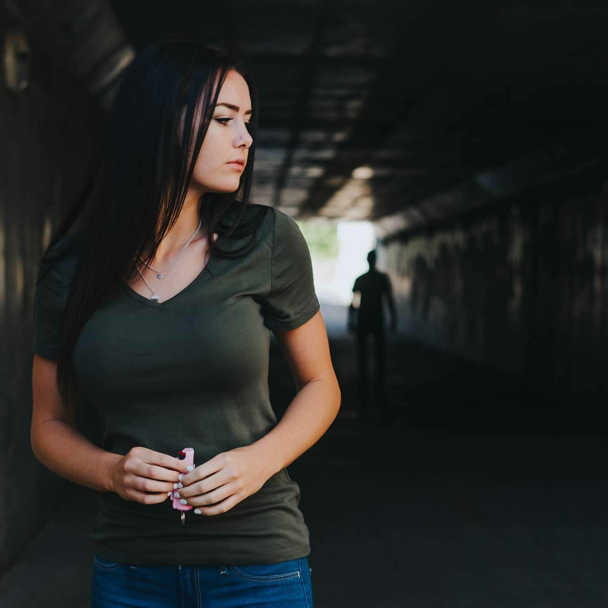 4 Pack Police Magnum Pepper Spray .50oz Pink Molded Keychain