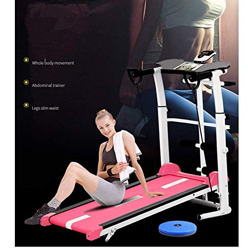Image of Treadmill Mini Simple Folding Ultra-Quiet Home Multi-Function Walking Machine Gym Body Equipment Running Machine (Red 100x50x90cm)