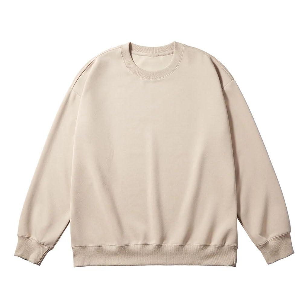 Jednolity kolor bluza z okrągłym dekoltem mężczyźni kobiety luźna cienka koszulka z długim rękawem oversize unisex odzież uliczna