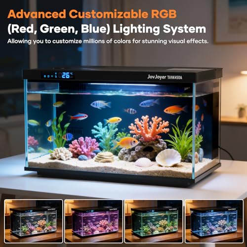 JOVJOYER 7.5 Gallon Smart Fish Tank with App-Controlled LED by JOVJOYER - Used condition - Image 5