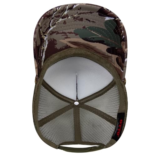 Image of OTTO Polyester Foam Front 5 Panel High Crown Mesh Back Trucker Hats in 97, Bulk, Wholesale