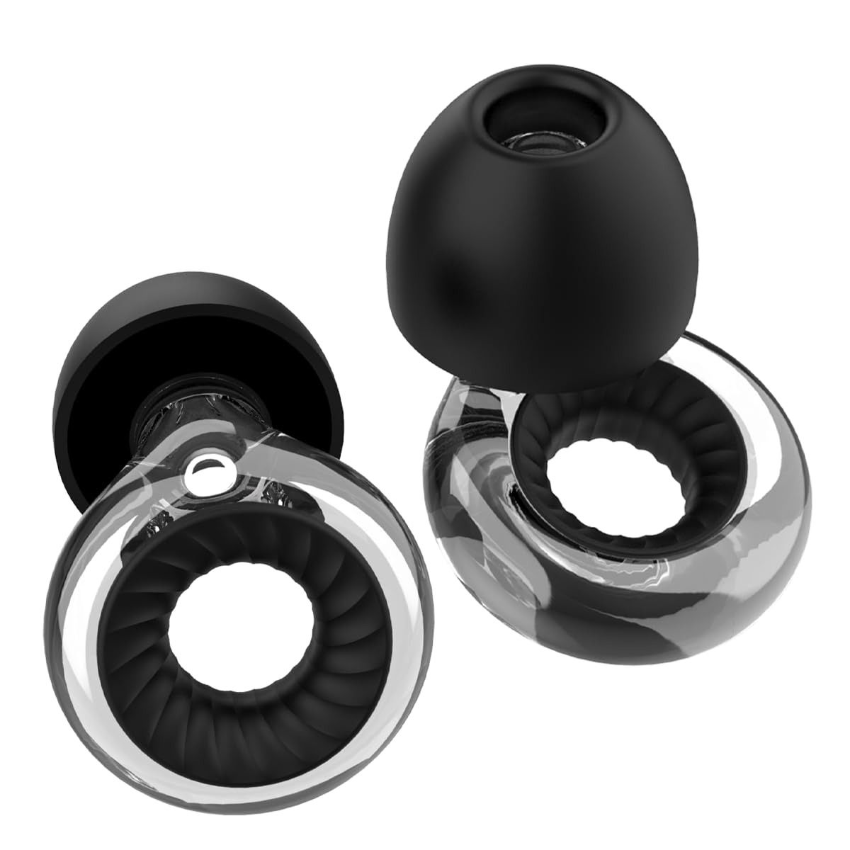 Papas MALL 2024 New Clear Noise Reduction Concert Ear Plugs, 4 Size 6 Color 28dB Noise Reducing Reusable Earplugs for Event,Social Gatherings,Conversation, Baseball Field Daytime & Nightlife Use