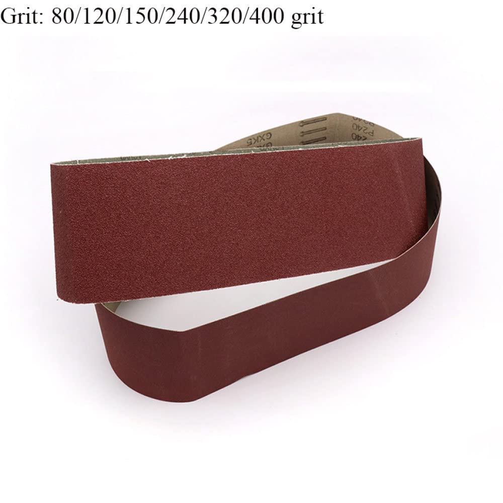 Bandas abrasivas de óxido de aluminio de 100 x 915 mm, bandas abrasivas de grano 80-400, pulido de madera (5 unidades) (120, 1 unidad)