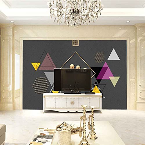 Papier peint triangle géométrique 200x140 cm poster mural 3D - 4