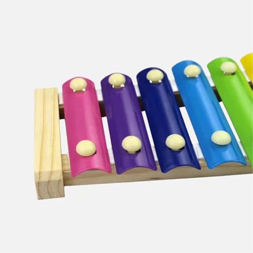 SubiMouIQ Wooden Montessori Toy, Xylophone with 8 Notes(Big Size) , Musical Educational Toys for Kids , Multicolour, 24 x 12 cm, for Kids 3