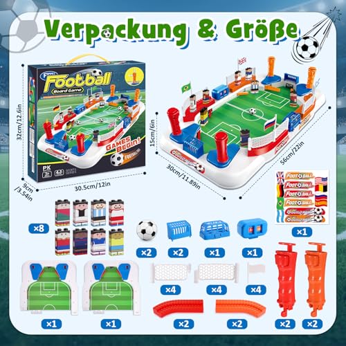 Tischkicker Kinder, Fussball Geschenke Jungen 4 5 6 7 8 9+ Jahre Geschenk Kinder Spielzeug Junge, Tischfussball Ostergeschenke Kinder Fußball Tisch Kinder Spielzeug Flipperautomat Kicker Flipper Spiel