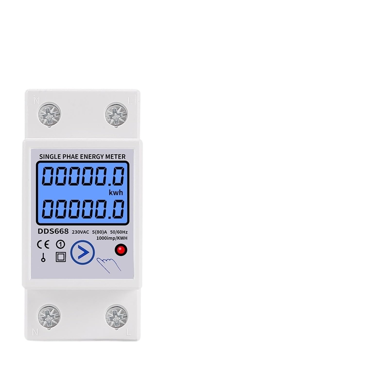 Din Rail Digital Single Phase Reset Zero Meter kWh Voltage Current Power Consumption Meter Wattmeter 220V 110V AC(230V)