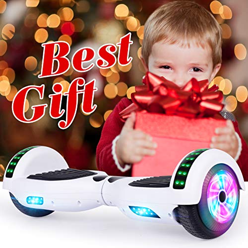 Felimoda Hoverboard for Kids Ages 6-12, 6.5” Two-Wheel Self Balancing Hoverboard with Bluetooth and LED Light, UL2272 Certified