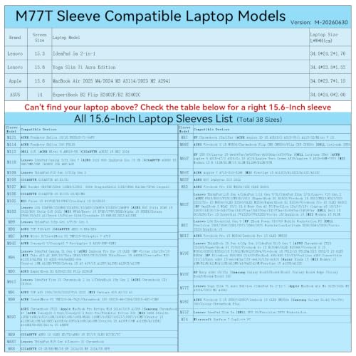 Image of Smatree M77T Hard Protective 14-15.6 inch Case for Lenovo /ASUS /Apple | Compatible for Lenovo Yoga Slim /IdeaPad, ASUS ExpertBook B2, Apple MacBook Air 15 2026 /2025 /2024 /2023,Case(X8266T)