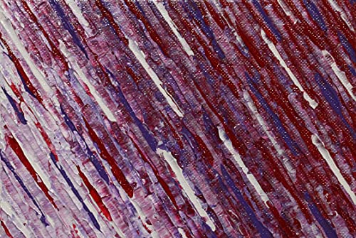 Tableau abstrait violet et blanc de haute qualité | Toile au couteau