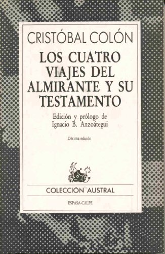 Portada de Los cuatro viajes del almirante y su testamento