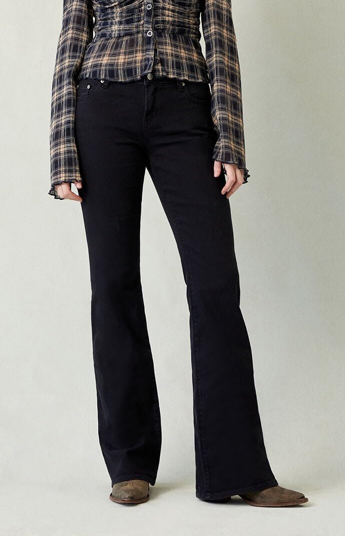 PacSun Women's Jade Low Rise Bootcut Jeans Stretch Black