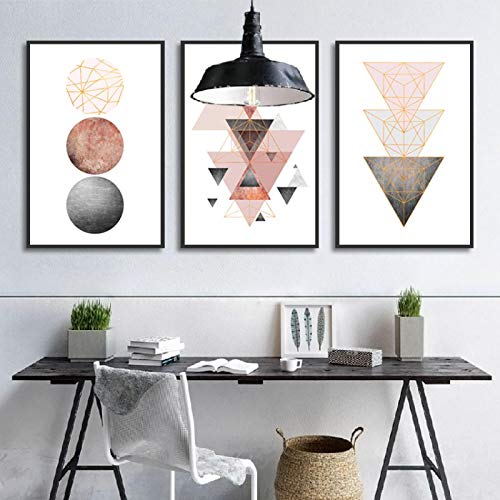 Affiches géométriques abstraites en toile supérieure 70 x 100 cm