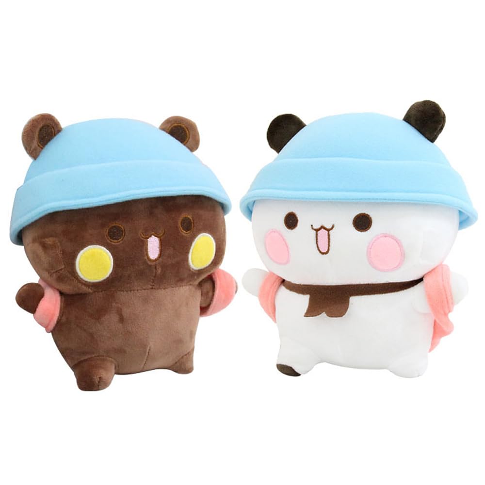 LUFEISDudu Plush, Dudu Panda Bear Figure Toys, White Bear and Brown Bear Cuddly Toy, Soft Toys for Babies, Cute Soft Plush Toy Cushion, Birthday Party Gifts for Boys and Girls
