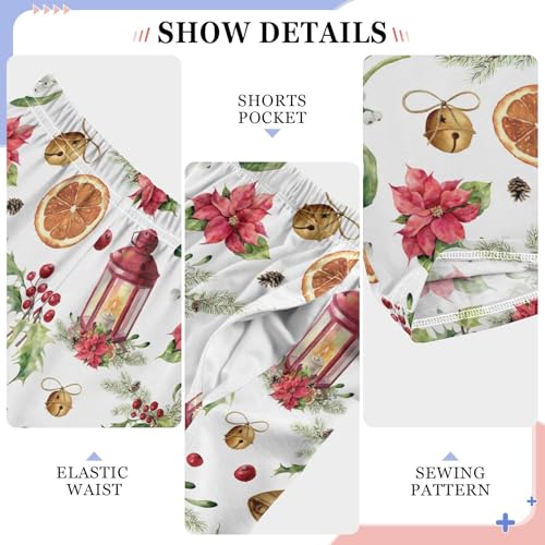 Christmas Jingle Bell Lamp Boys Long Pants Soft Trousers Elastic Waist Kids Lounge Bottoms with Pockets S-XL4