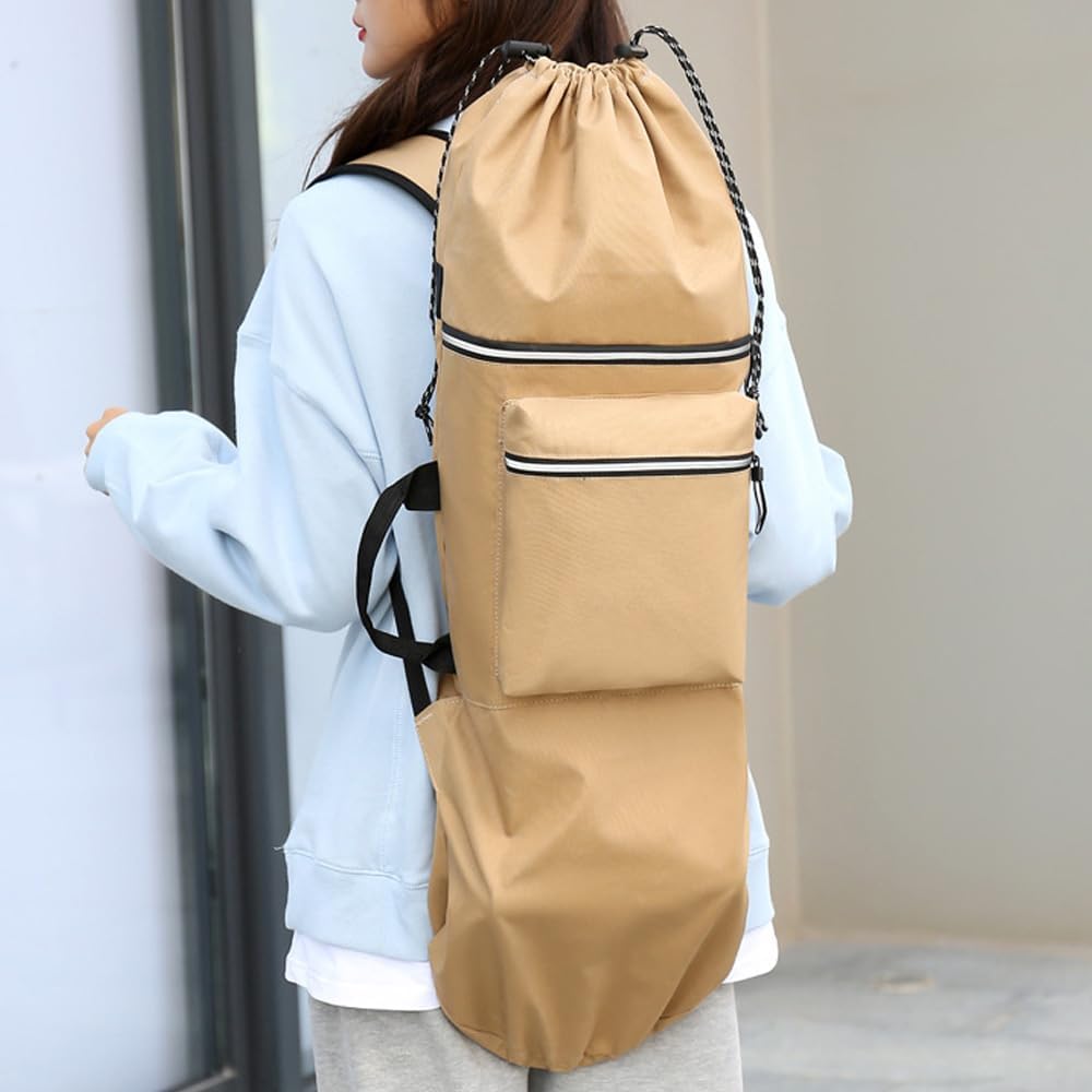 Skateboard Bag Backpack Water-Resistant & Night Reflective Adjustable Straps Multi-Pocket for Outdoor Sports Skateboard Gear Accessories - Image 9