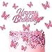13 Pezzi Topper di Happy Birthday per Torta con Farfalla Glitter Topper di Farfalla per Torta Topper di Farfalla di Capcake per Compleanno Baby Shower Anniversario Matrimonio