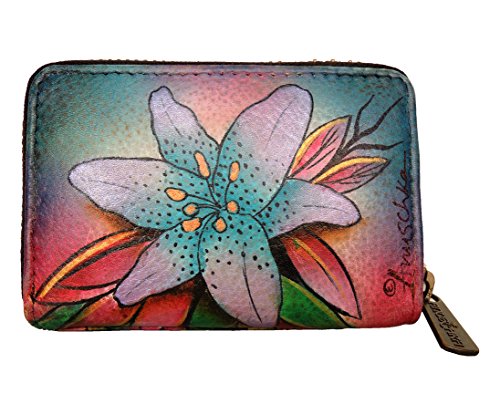 Image of Anuschka 1110 Wallet,Luscious Lilies Denim,One Size