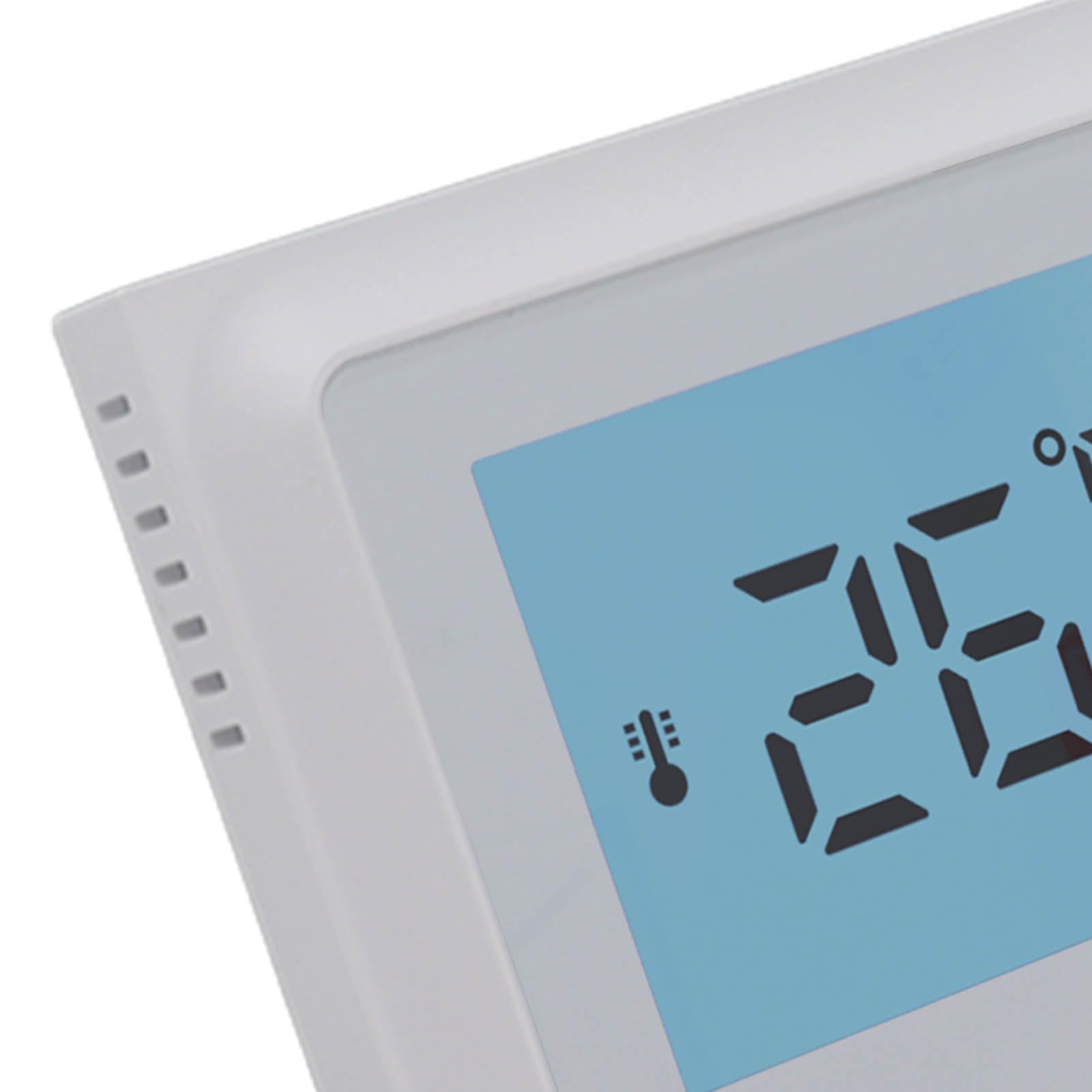 Termostato Móvil Inteligente para Calefacción por Suelo Radiante con Control Preciso y Funciones Programables para Uso Doméstico, Construcción Robusta de ABS, Instalación en Pared Incluida