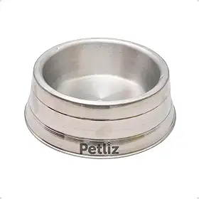 Comedouro Pesado Polido de Alumínio Resistente Antiderrapante para Cachorro Médio - 1250ml