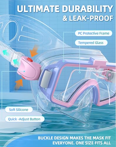 Kids Goggles with Nose Cover,Anti-Fog Swimming Goggles for Kids 6-14 - image 6