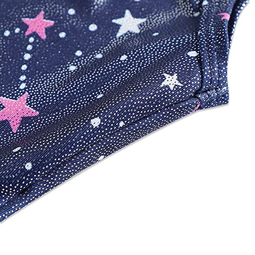 Image of HOZIY Gymnastics Leotards for Girls with Shorts Toddlers Biketards Rainbow Unicorn Dinosaur Mermaid Leopard Flower Galaxy