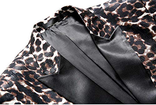 Men's Suit Leopard Grain Two-Pieces Peak Lapel Single Breasted Dinner Party Tuxedo3