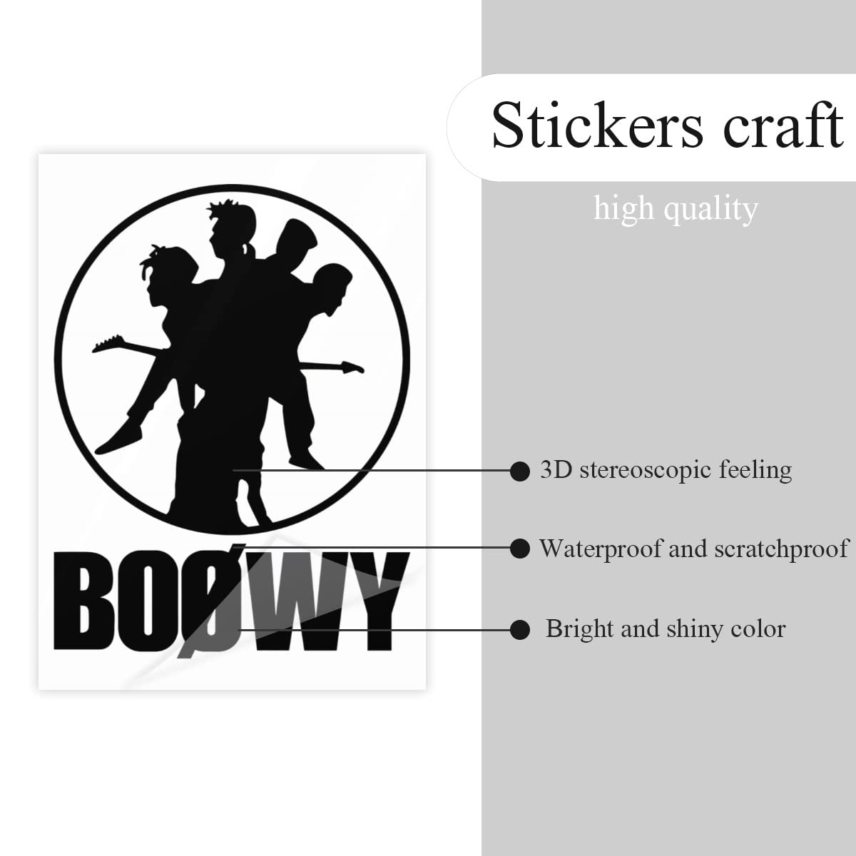 Amazon.co.jp: ボウイ Boowy Boøwy クリスタル ステッカー コミック