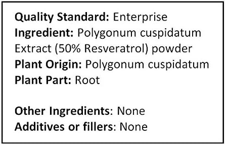 Miniatura 3 de Polvo de resveratrol puro estandarizado al 50% extraído de la raíz de Polygonum Cuspidatum (500 gramos (1.1 lb))