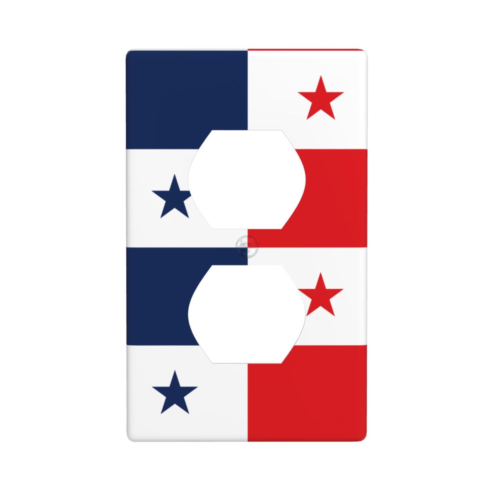 Flag of Panama Decorative Switch Plate Cover-Unbreakable Polycarbonate Wall Plate for Home Office, 1 Gang with Screws