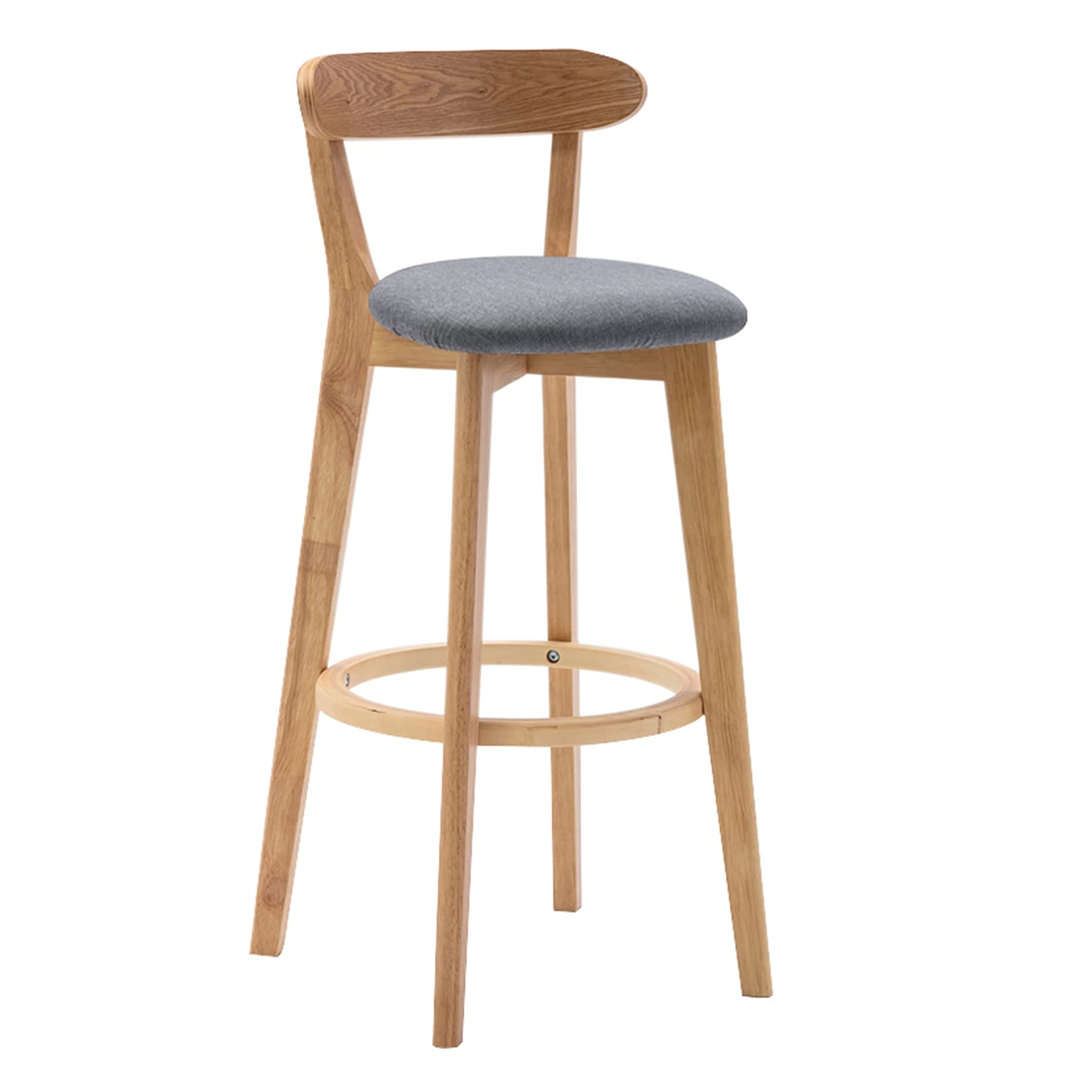 Tabourets de bar nordiques en bois massif élégants pour salle à manger