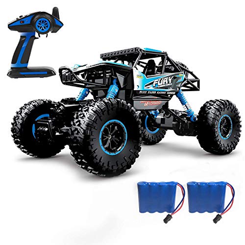 DoitY Electric RC Car, 1:16 4WD 2.4Ghz High Speed Off Road Remote Control Car/ Vehicle/ Truck/ Crawler Climber, Two Rechargeable Batteries Included, Adults and Kids